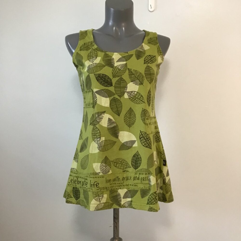 Leopards & Roses Hand-Crafted Tank Top  Size S